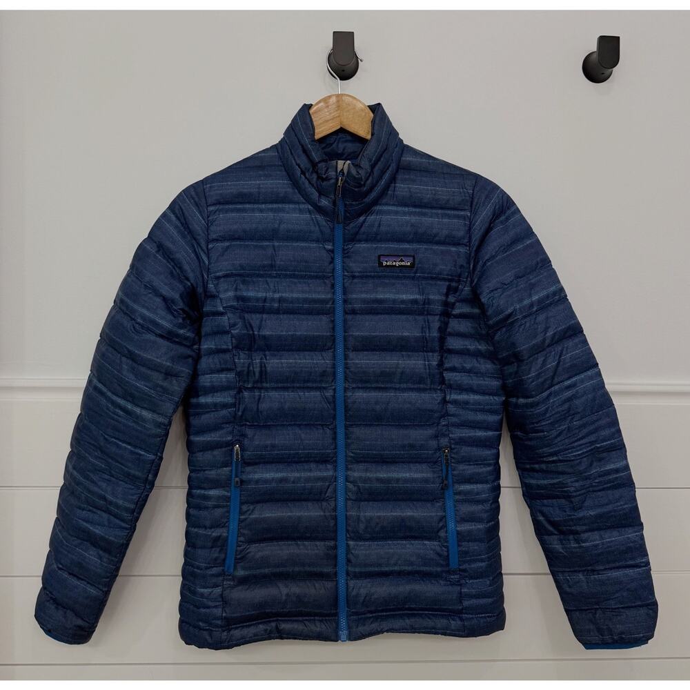 Women’s Patagonia Down Sweater Jacket Coat Blue Size Small